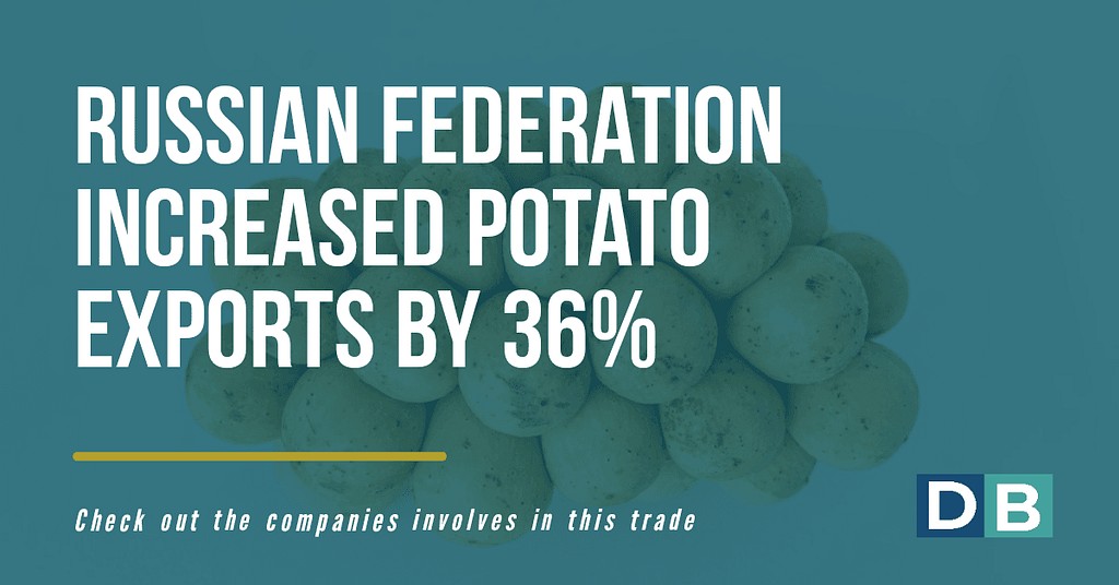 Russian Federation increased potato exports by 36 %